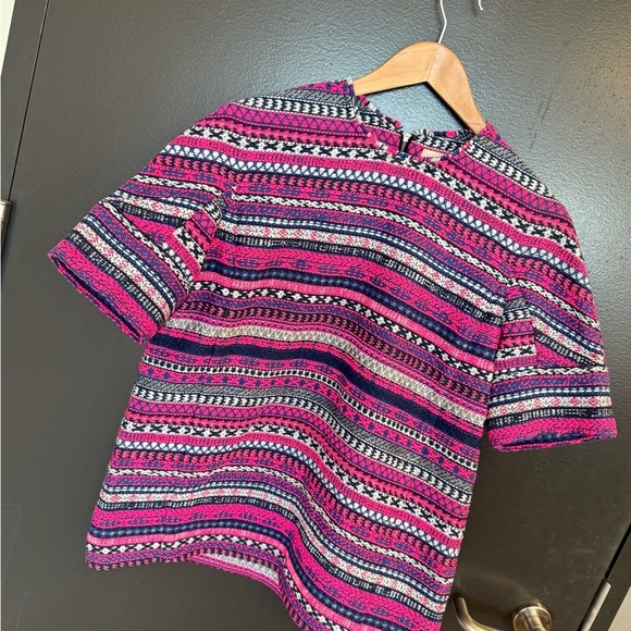 sass & bide size 6 (see measurements) GUC Pink and Navy Textured bright tweed - Picture 3 of 14